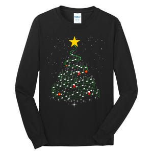 Music Note Tree Wish You A Merry Christmas Gifts Musical Tall Long Sleeve T-Shirt