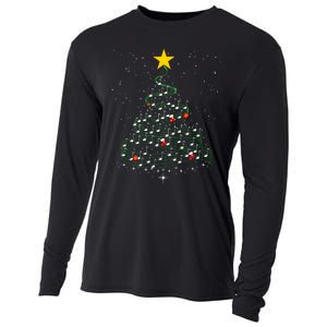 Music Note Tree Wish You A Merry Christmas Gifts Musical Cooling Performance Long Sleeve Crew