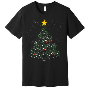 Music Note Tree Wish You A Merry Christmas Gifts Musical Premium T-Shirt