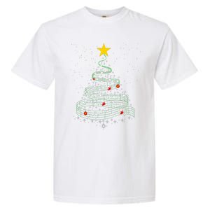 Music Note Tree Wish You A Merry Christmas Gifts Musical Garment-Dyed Heavyweight T-Shirt