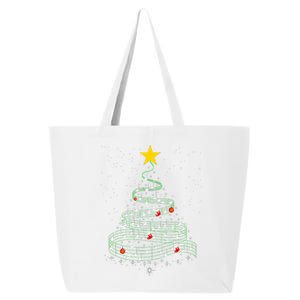 Music Note Tree Wish You A Merry Christmas Gifts Musical 25L Jumbo Tote