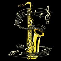 Music Notes Treble Clef Saxophonist Jazz Musician Saxophone Cooling Performance Crew T-Shirt