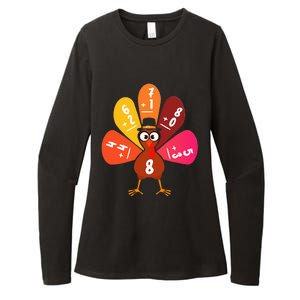 Math Number Turkey Count Answer Thanksgiving Teacher Womens CVC Long Sleeve Shirt