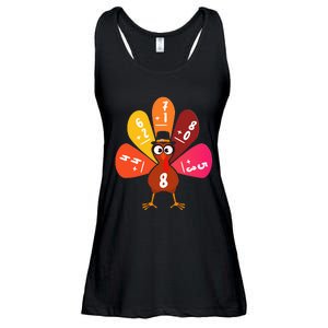 Math Number Turkey Count Answer Thanksgiving Teacher Ladies Essential Flowy Tank