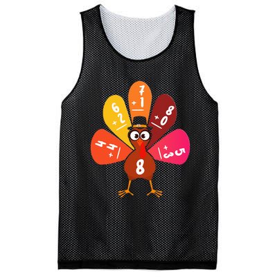 Math Number Turkey Count Answer Thanksgiving Teacher Mesh Reversible Basketball Jersey Tank