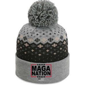 Maga Nation Usa Flag The Baniff Cuffed Pom Beanie