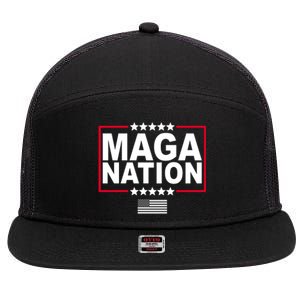 Maga Nation Usa Flag 7 Panel Mesh Trucker Snapback Hat