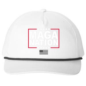 Maga Nation Usa Flag Snapback Five-Panel Rope Hat