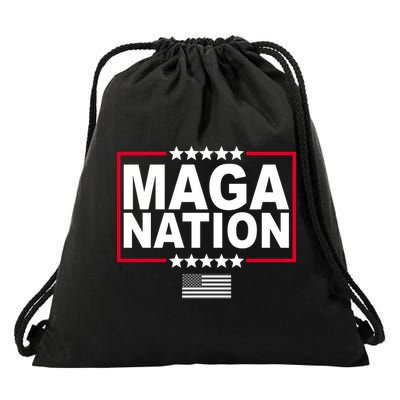 Maga Nation Usa Flag Drawstring Bag