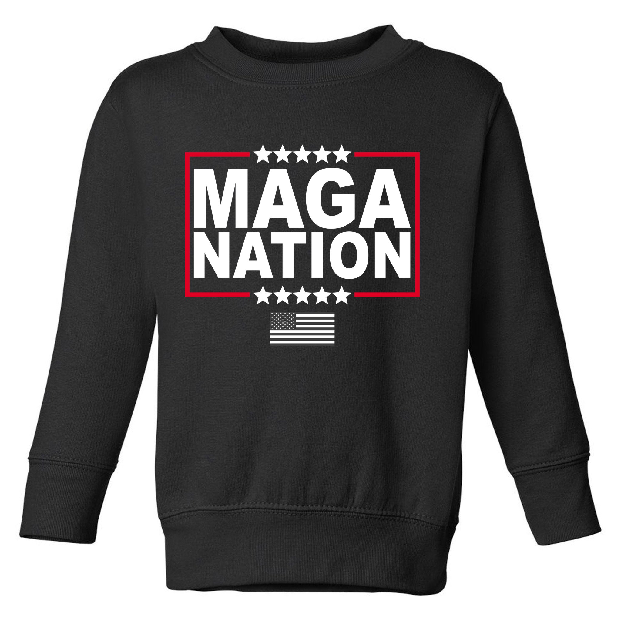 Maga Nation Usa Flag Toddler Sweatshirt