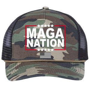 Maga Nation Usa Flag Retro Rope Trucker Hat Cap