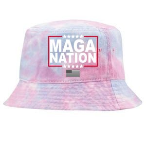 Maga Nation Usa Flag Tie-Dyed Bucket Hat