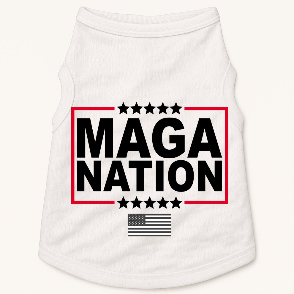 Maga Nation Usa Flag Doggie Tank