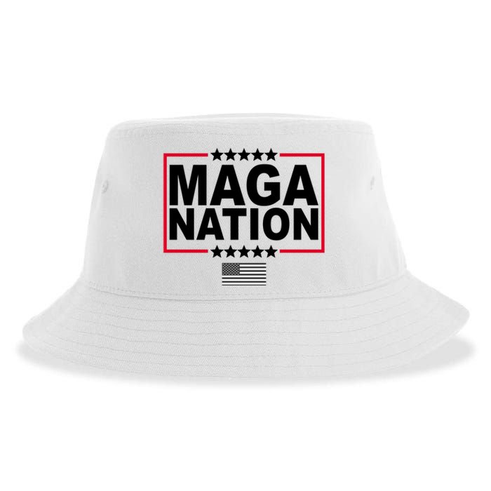 Maga Nation Usa Flag Sustainable Bucket Hat