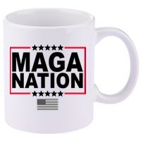Maga Nation Usa Flag 11oz C Handle Ceramic Mug