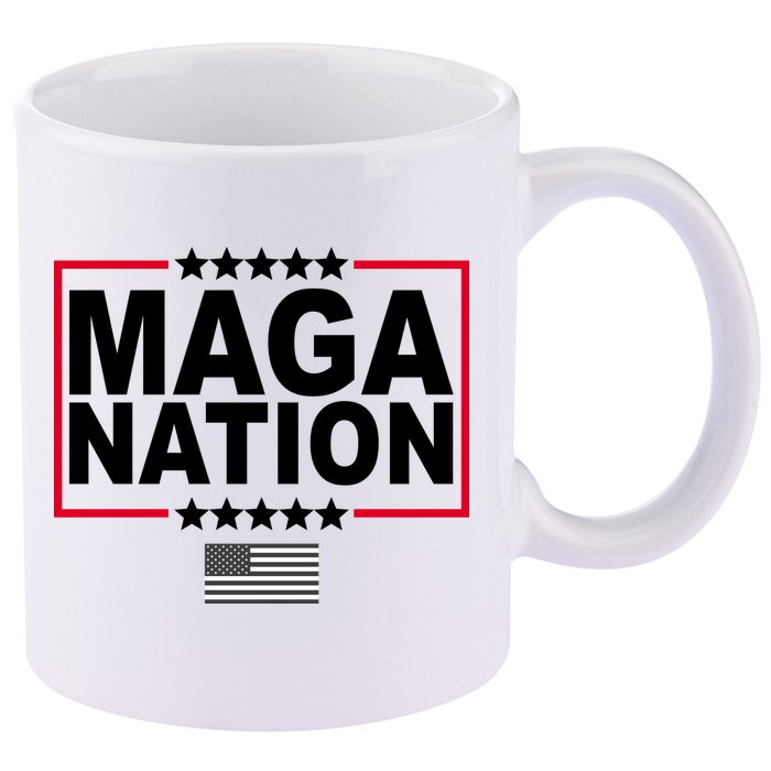 Maga Nation Usa Flag 11oz C Handle Ceramic Mug