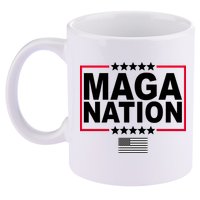 Maga Nation Usa Flag 11oz C Handle Ceramic Mug