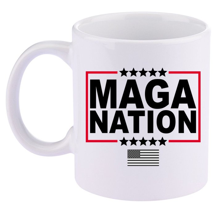Maga Nation Usa Flag 11oz C Handle Ceramic Mug