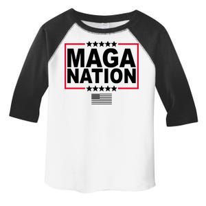 Maga Nation Usa Flag Toddler Fine Jersey T-Shirt