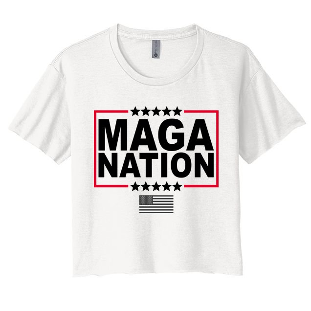 Maga Nation Usa Flag Crop Top
