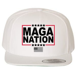 Maga Nation Usa Flag Wool Snapback Cap