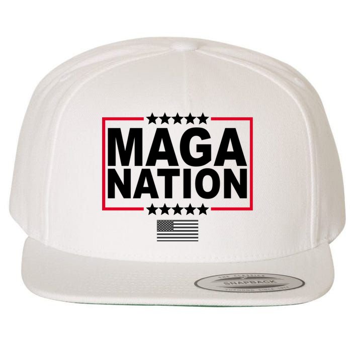 Maga Nation Usa Flag Wool Snapback Cap