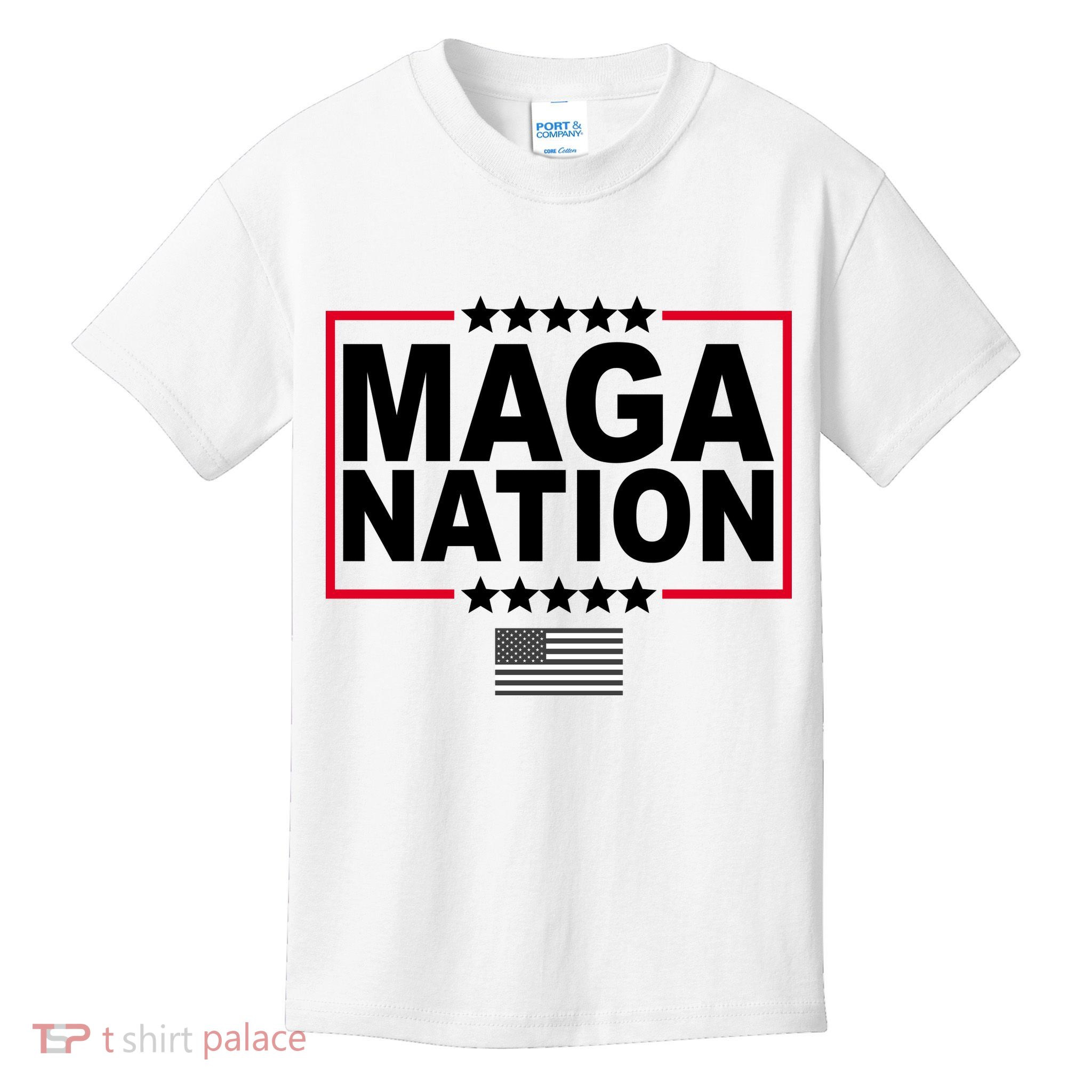 Maga Nation Usa Flag Kids T-Shirt