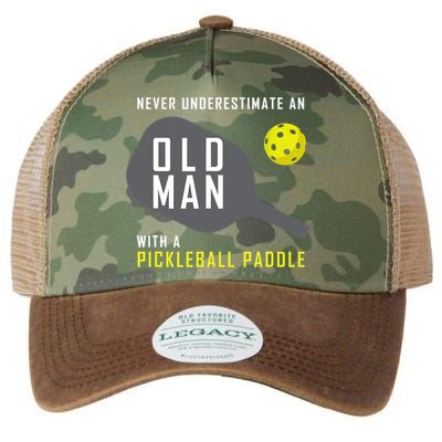 Mens Never Underestimate An Old Man Pickleball Paddle Gift TShirt Legacy Tie Dye Trucker Hat