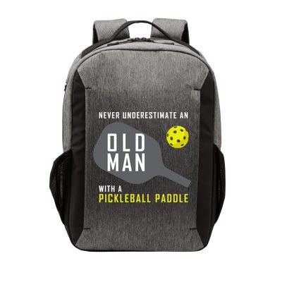 Mens Never Underestimate An Old Man Pickleball Paddle Gift TShirt Vector Backpack