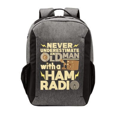 Mens Never Underestimate An Old Man With A Ham Radio Operator Vector Backpack