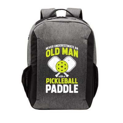 Mens Never Underestimate Old Man Funny Pickleball Paddle Gift TShirt Vector Backpack