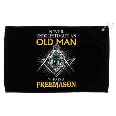 Masonic Never Underestimate An Old Man Who Is A Freemason Grommeted Golf Towel