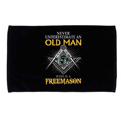 Masonic Never Underestimate An Old Man Who Is A Freemason Microfiber Hand Towel