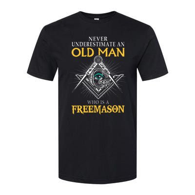 Masonic Never Underestimate An Old Man Who Is A Freemason Softstyle® CVC T-Shirt