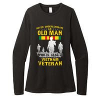 Mens Never Underestimate An OLD MAN Vietnam Veteran Gift Womens CVC Long Sleeve Shirt