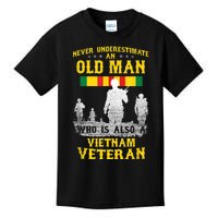 Mens Never Underestimate An OLD MAN Vietnam Veteran Gift Kids T-Shirt