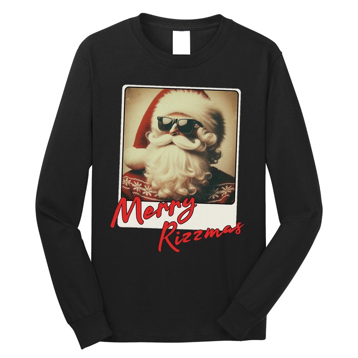 Merry Ns Vintage Christmas Santa Claus Long Sleeve Shirt