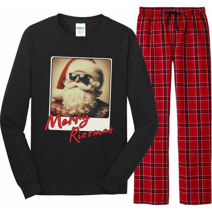 Merry Ns Vintage Christmas Santa Claus Long Sleeve Pajama Set