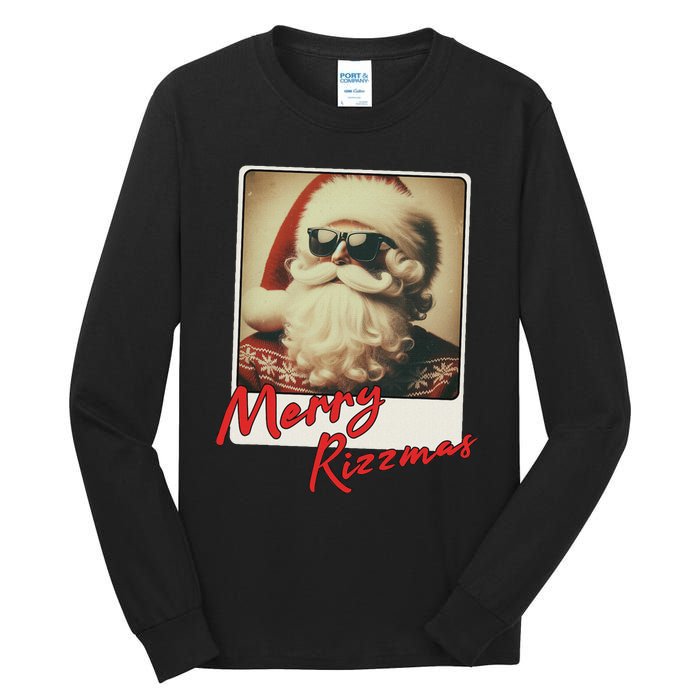 Merry Ns Vintage Christmas Santa Claus Tall Long Sleeve T-Shirt