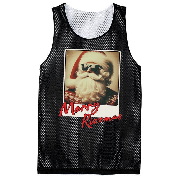 Merry Ns Vintage Christmas Santa Claus Mesh Reversible Basketball Jersey Tank