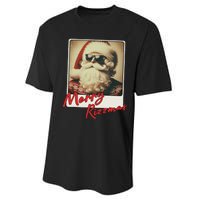 Merry Ns Vintage Christmas Santa Claus Performance Sprint T-Shirt