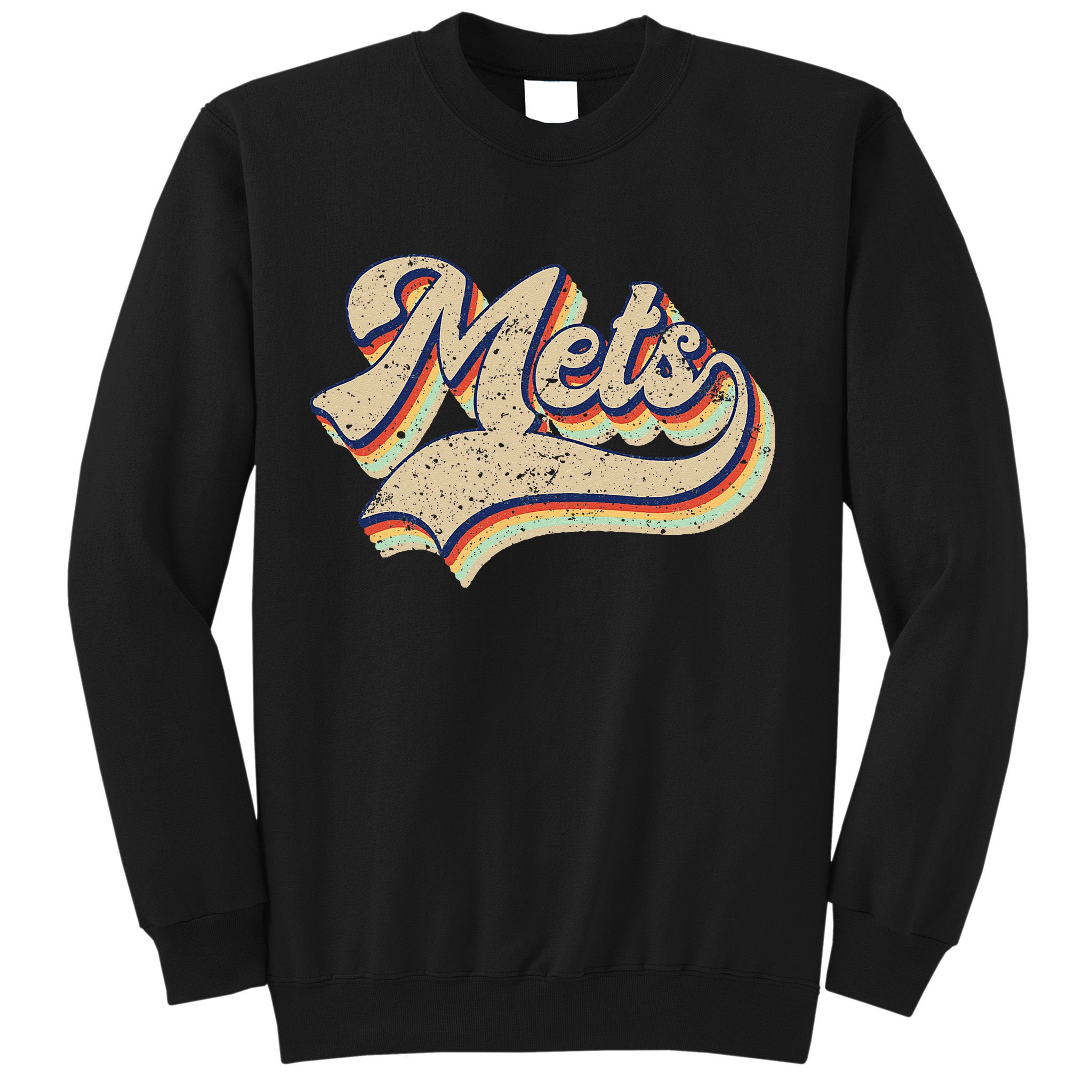 Mets Name Vintage Retro Baseball Lovers Baseball Fans Sweatshirt