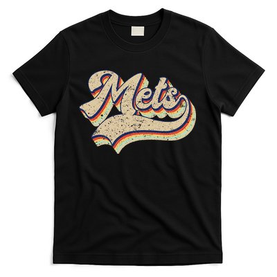 Mets Name Vintage Retro Baseball Lovers Baseball Fans T-Shirt