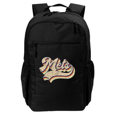 Mets Name Vintage Retro Baseball Lovers Baseball Fans Backpack