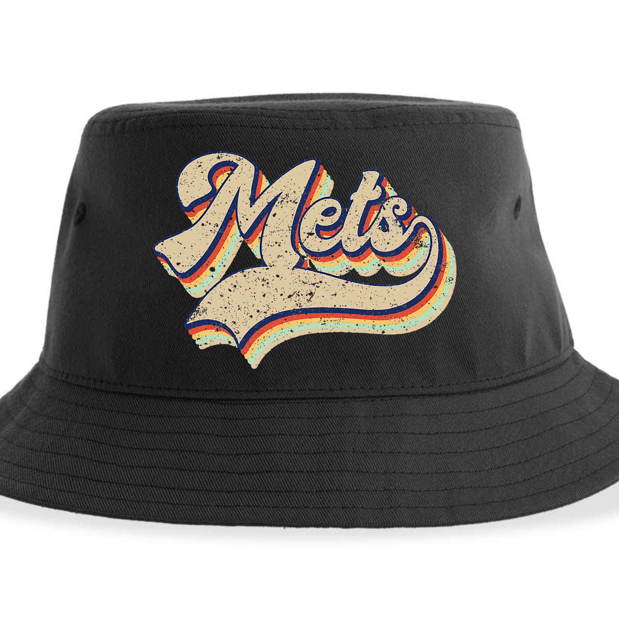 Mets Name Vintage Retro Baseball Lovers Baseball Fans Sustainable Bucket Hat