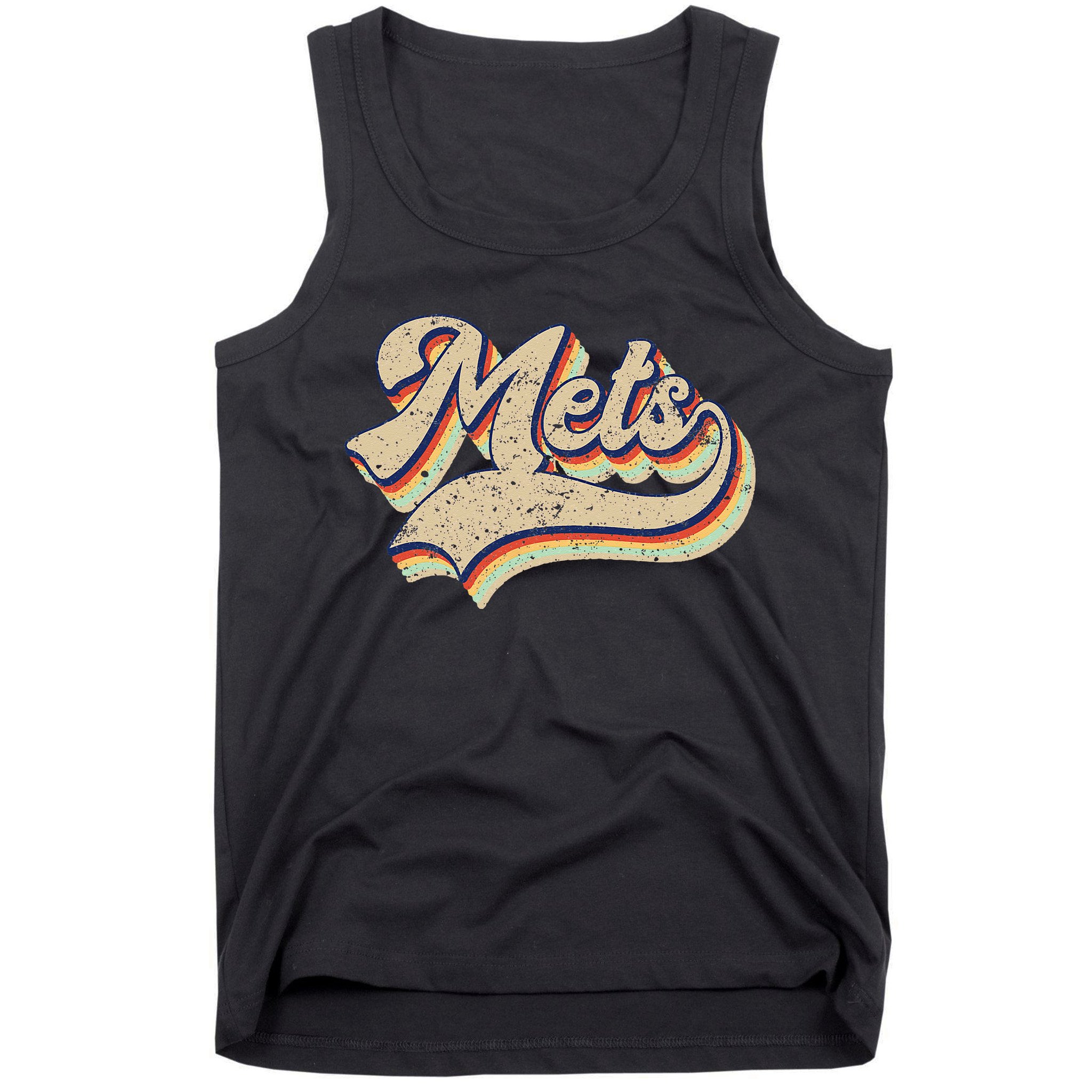 Mets Name Vintage Retro Baseball Lovers Baseball Fans Tank Top