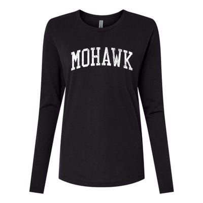 Mohawk NY Vintage Athletic Sports JS02  Womens Cotton Relaxed Long Sleeve T-Shirt