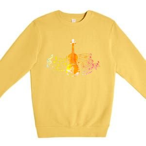 Music Notes Violin Gift Premium Crewneck Sweatshirt