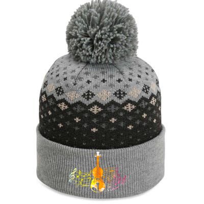 Music Notes Violin Gift The Baniff Cuffed Pom Beanie