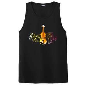 Music Notes Violin Gift PosiCharge Competitor Tank